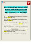 EPIC OR350 STUDY GUIDE &ndash; TEST ACTUAL 2025&sol;2026 QUESTIONS AND 100&percnt; CORRECT ANSWERS
