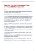 Pearson Vue Health Insurance Exam A&plus; Pass 2025 New Update&excl;&excl;&excl;