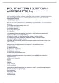 BIOL 373 MIDTERM 2 QUESTIONS & ANSWERS&lpar;RATED A&plus;&rpar;