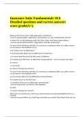 Insurance Suite Fundamentals 10&period;0 Detailed questions and correct answers score grade&lpar;A&plus;&rpar;&period;&period;