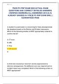PNCB PC-PNP EXAM 2025 ACTUAL EXAM  QUESTIONS AND CORRECT DETAILED ANSWERS  &lpar;VERIFIED ANSWERS&rpar; ALL ANSWERED &lbrace;50 Q & A&rcub;  ALREADY GRADED A&plus;&sol; PNCB PC-PNP EXAM DRILL &vert;  GUARANTEED PASS 