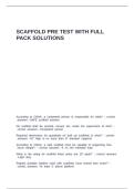 SCAFFOLD PRE TEST WITH FULL PACK SOLUTIONS