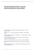 NCCER MASTER PART 3 EXAM WITH ACCURATE SOLUTIONS