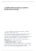 LADDER AND SCAFFOLD SAFETY EXAM 100- SOLVED