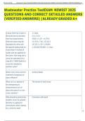 Wastewater Practice TestEXAM NEWEST 2025  QUESTIONS AND CORRECT DETAILED ANSWERS  &lpar;VERIFIED ANSWERS&rpar; &vert;ALREADY GRADED A&plus;