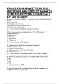 EPA 608 EXAM NEWEST EXAM 2025 &vert; QUESTIONS AND CORRECT ANSWERS &lpar;VERIFIED ANSWERS&rpar; &vert; GRADED A&plus; &vert; LATEST VERSION