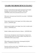 USAHS NEUROSCIENCE EXAM 2 QUESTIONS AND ANSWERS 2025
