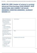 Exam &lpar;elaborations&rpar; NURS 501  2025-2026 