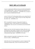 NICU RN A V1 EXAM QUESTIONS AND ANSWERS 2025
