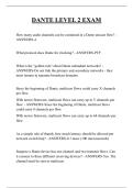 DANTE LEVEL 2 EXAM QUESTIONS AND ANSWERS 2025 