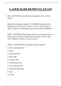 LASER HAIR REMOVAL EXAM QUESTIONS AND ANSWERS 2025