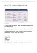 CMN 571 UNIT 1 QUESTIONS & ANSWERS