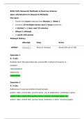 EXSC 525 Quiz&colon; Introduction to Research Methods