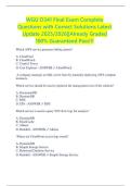 WGU D341 Final Exam Complete Questions with Correct Solutions Latest Update 2025&sol;2026&vert;&vert;Already Graded 100&percnt; Guaranteed Pass&excl;&excl;&excl;