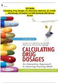 Test Bank &ndash; Calculating Drug Dosages&colon; An Interactive Approach&comma; 3rd Edition by Castillo & McCullough &ndash; Chapters 1&ndash;21 with Rationale &lpar;2025 Newest Version&rpar;