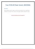 NUR 425 Final&colon; Pass Guaranteed &lpar;2025&sol;2026&rpar;