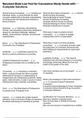 Maryland State Law Test for Counselors Study Guide with Complete Solutions