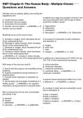 EMT Chapter 6&colon; The Human Body - Multiple Choice Questions and Answers