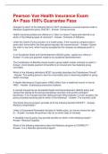 Pearson Vue Health Insurance Exam A&plus; Pass 100&percnt; Guarantee Pass