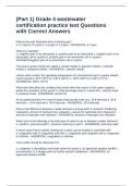 &lpar;Part 1&rpar; Grade 4 wastewater certification practice test Questions with Correct Answers