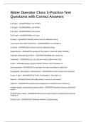 Water Operator Class 3-Practice Test Questions with Correct Answers