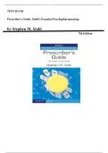 Test Bank for Prescriber's Guide&colon; Stahl's Essential Psychopharmacology 7th Edition&comma; by Stephen M&period; Stahl&comma; All Chapters