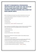 SECURITY FUNDAMENTALS PROFESSIONAL CERTIFICATION SFPC EXAM 2025-2026 WITH 200 ACTUAL EXAM QUESTIONS AND CORRECT ANSWERS &lpar;VERIFIED ANSWERS&rpar; REAL EXAM TEST BANK &lpar;BRAND NEW&excl;&excl;&rpar;