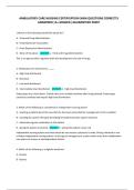 AMBULATORY CARE NURSING CERTIFICATION EXAM QUESTIONS CORRECTLY ANSWERED &vert;A&plus; GRADED &vert;GUARANTEED PASS&excl;&excl;