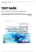 Test Bank for Guidelines for Nurse Practitioners in Gynecologic Settings&comma; 12th Edition 12th Edition by Heidi Collins Fantasia &comma; ISBN&colon; 9780826173263 Chapter 1-25 &vert;&vert; Guide A&plus;