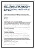 WGU D115 OA AND PRE-OA REVIEW TEST BANK &lpar;UNIT 2&comma; 3&comma; 4&comma; 5&comma; 6 &7&rpar; 400 REAL EXAM QUESTIONS AND CORRECT ANSWERS &lpar;GUARANTEED PASS&rpar;&sol; D115 ADVANCED PATHOPHYSIOLOGY EXAM TEST BANK &lpar;NEW&excl;&rpar;