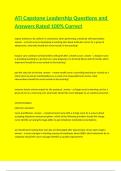 ATI Capstone Leadership Questions and Answers Rated 100&percnt; Correct
