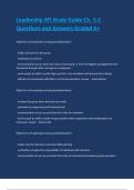 Leadership ATI Study Guide Ch&period; 1-3 Questions and Answers Graded A&plus;