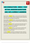 CSX CONDUCTORS - WEEK 1 TEST ACTUAL 2025&sol;2026 QUESTIONS AND 100&percnt; CORRECT ANSWERS
