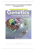 Test Bank for Genetics a Conceptual Approach 7th Edition by Benjamin A&period; Pierce 2025 All Chapters Covered&vert;&vert; Updated Edition&vert;&vert; 100&percnt; Verified Answers