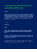 ATI RN Leadership Practice Questions and Answers Rated 100&percnt; Correct