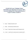 ENGR 301 Exam 3 Multiple choice 2025&sol;2026 Latest Questions & Answers 100&percnt; Accurate Solutions For Guaranteed Success &vert; Expert-Verified&comma; Graded A&plus;