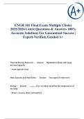 ENGR 301 Final Exam Multiple choice 2025&sol;2026 Latest Questions & Answers 100&percnt; Accurate Solutions For Guaranteed Success &vert; Expert-Verified&comma; Graded A&plus;