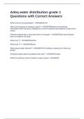 Adeq water distribution grade 1 Questions with Correct Answers
