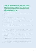 Special Boiler License Practice Exam Minnesota Questions and Answers Already Graded A&plus;