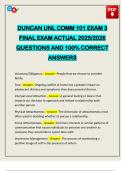 DUNCAN UNL COMM 101 EXAM 3 FINAL EXAM ACTUAL 2025&sol;2026 QUESTIONS AND 100&percnt; CORRECT ANSWERS