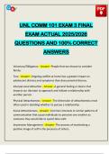 UNL COMM 101 EXAM 3 FINAL EXAM ACTUAL 2025&sol;2026 QUESTIONS AND 100&percnt; CORRECT ANSWERS