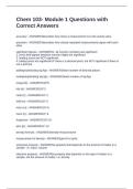 Chem 103- Module 1 Questions with Correct Answers