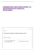 CANNON POST TEST STUDY GUIDE 1-5 QUESTIONS WITH COMPLETE SOLUTIONS&excl;&excl;