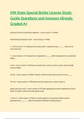MN State Special Boiler License Study Guide Questions and Answers Already Graded A