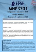 MNP3701 Assignment 1 (ANSWERS) Semester 2 2025 - DISTINCTION GUARANTEED