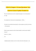 LINUX Chapter 1 Exam Questions And Answers Latest Update Graded A&plus;
