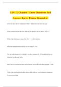 LINUX Chapter 1 Exam Questions And Answers Latest Update Graded A&plus;