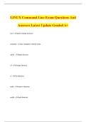 LINUX Command Line Exam Questions And Answers Latest Update Graded A&plus;