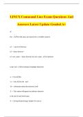 LINUX Command Line Exam Questions And Answers Latest Update Graded A&plus;