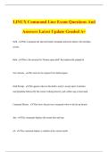 LINUX Command Line Exam Questions And Answers Latest Update Graded A&plus;